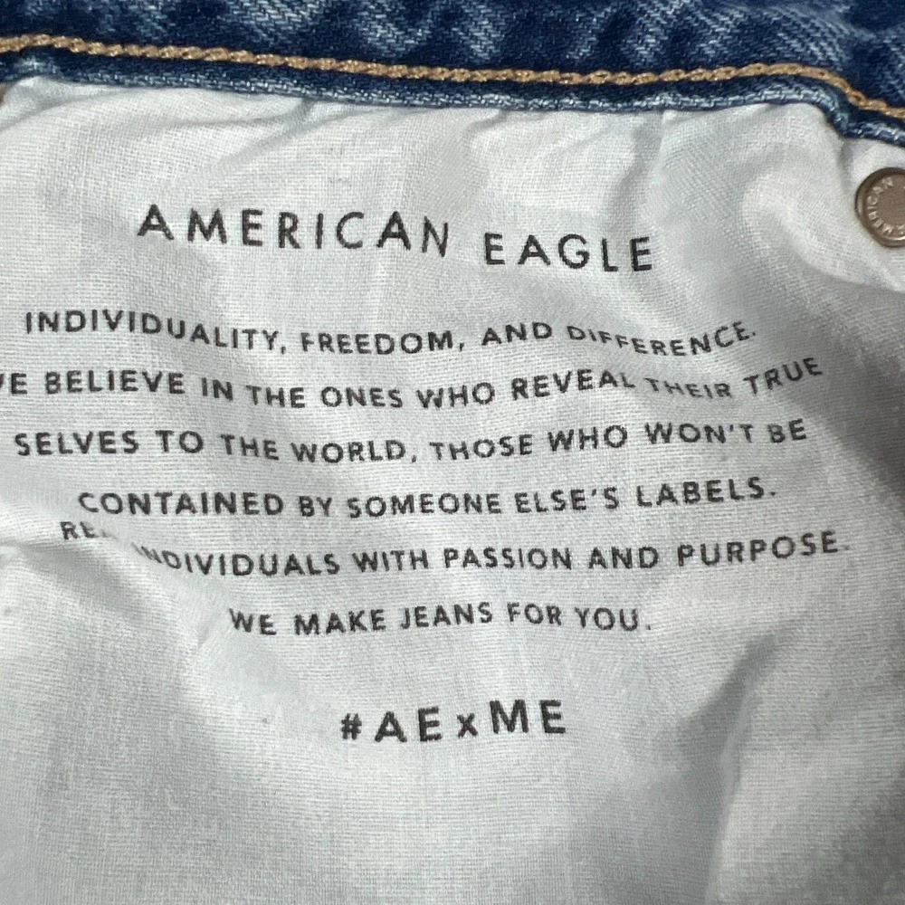 American Eagle Outfitters 90s Boyfriend Jeans Womens 4‎ Blue Cotton Distressed